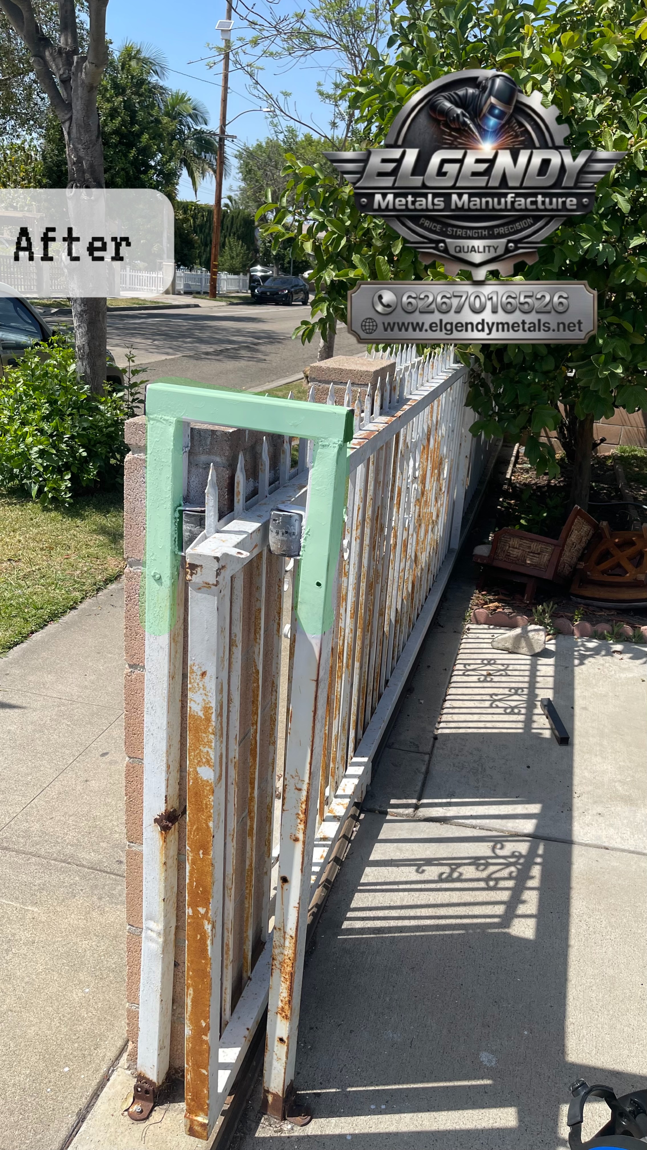Repairs - Sliding Gate Frame & Post Repair — view 1