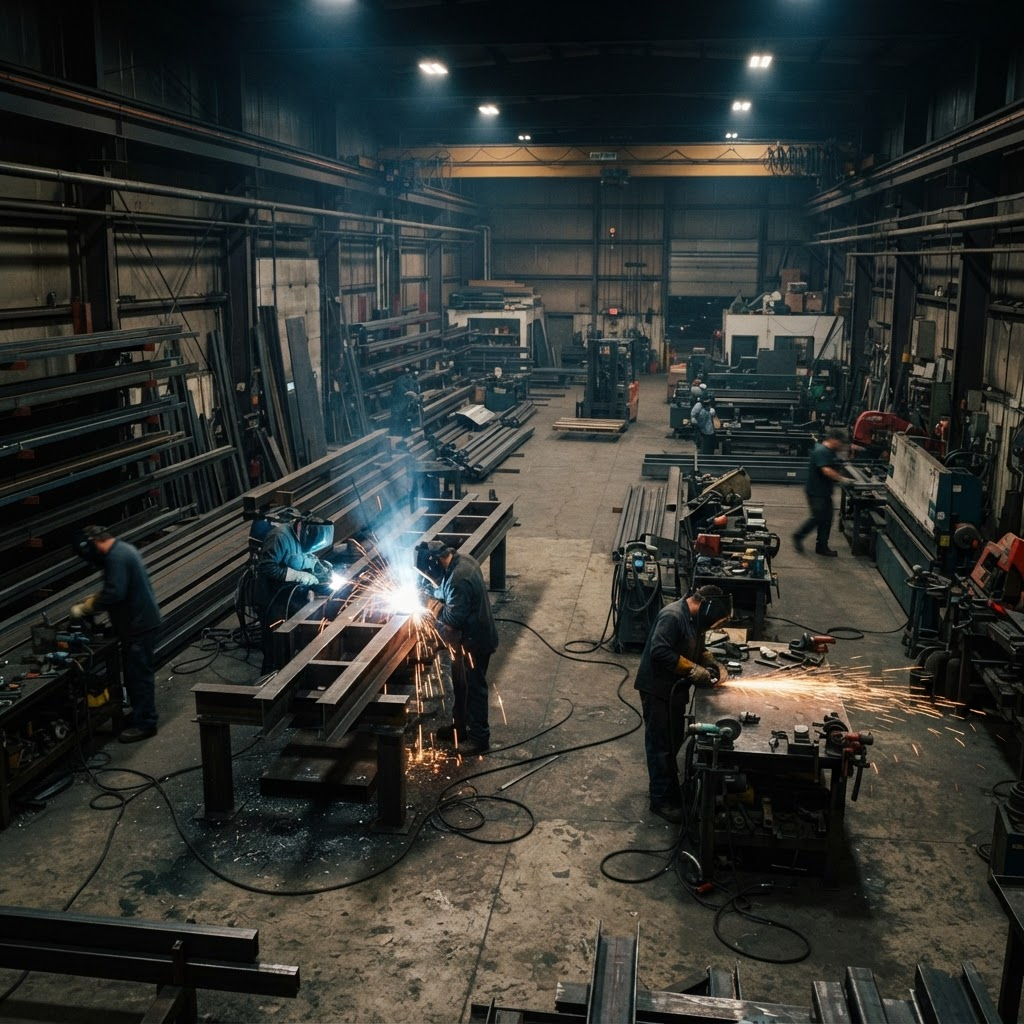 The Elgendy Metals fabrication workshop in Anaheim